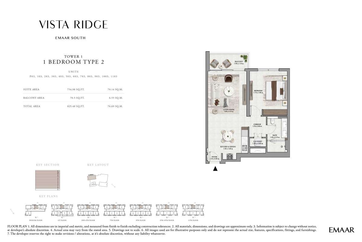 Podium Floor To 11th Floor (Type 2, Unit P03-1103) - Tower 1
